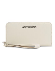 Голям дамски портфейл Calvin Klein Gracie K60K611687 Dk Ecru PC4