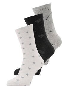 Women' Secret Къси чорапи сив меланж / черно / сребърно / мръсно бяло