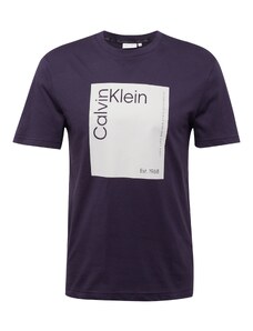 Calvin Klein Тениска нейви синьо / сиво-бежово / черно