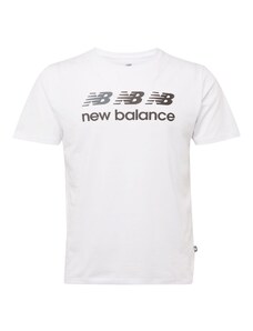 new balance Тениска 'Essentials Heathert' сиво / черно / бяло
