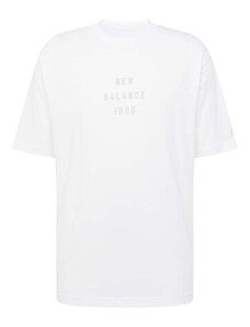 new balance Тениска 'Essentials' сиво / бяло