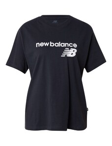 new balance Тениска черно / бяло