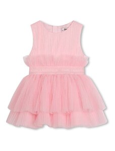 Бебешка рокля Karl Lagerfeld в розово къса разкроена