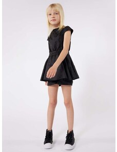 Детска рокля Karl Lagerfeld в черно къса разкроена