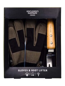 Градинарски комплект Gentlemen's Hardware Leather Gloves & Root Lifter (2 броя)