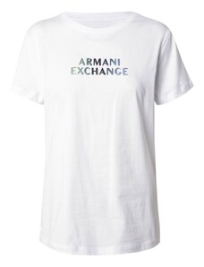 ARMANI EXCHANGE Тениска небесносиньо / нефритено зелено / черно / бяло