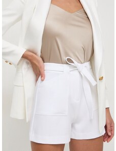 Къс панталон Guess VALENTINA в бяло с изчистен дизайн висока талия W2GD52 WG6X2