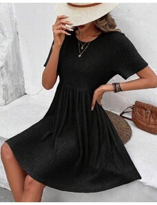 Creative Атрактивна къса дамска рокля в черно - код 30833