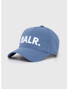 BALR. Памучна шапка с козирка Game Day в синьо с апликация B6110 1063