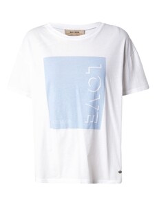 MOS MOSH Тениска пастелно синьо / бяло