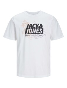 JACK & JONES Тениска 'MAP' лилав / оранжево / черно / бяло