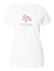 GUESS Тениска светлосиньо / розово / червено / бяло