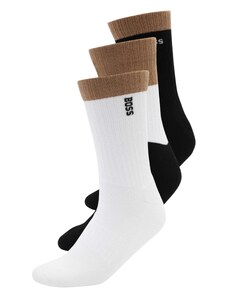 BOSS Black Къси чорапи кафяво / черно / бяло