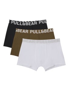 Pull&Bear Боксерки светлосиво / маслина / черно / бяло