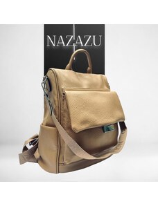 NAZAZU Дамска раница и чанта 2 в 1 със секретно затваряне - Кремава 012503