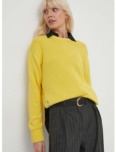 Памучен пуловер Polo Ralph Lauren в жълто от лека материя 211898583