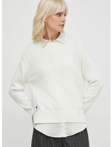 Памучен пуловер Polo Ralph Lauren в бежово от лека материя 211898583