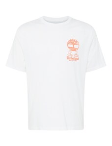 TIMBERLAND Тениска оранжево / бяло