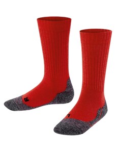 FALKE Спортни чорапи 'Active Warm' сив меланж / червено / черно