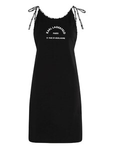 Karl Lagerfeld Плажна рокля 'Rue St-Guillaume' черно / бяло