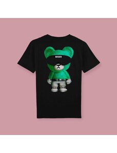 NAZAZU Дамска памучна тениска в цвят по избор с кръгло деколте Bear- Зелена- NZZ 5014