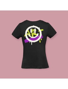 NAZAZU Дамска памучна тениска в цвят по избор с кръгло деколте Art- Лилава- NZZ 5025