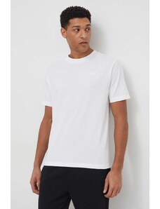 Памучна тениска New Balance MT41533WT в бяло с апликация