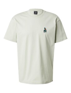 Iriedaily Тениска 'What The Duck' тюркоазен / антрацитно черно / пастелно зелено / бяло