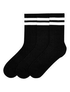 Pull&Bear Къси чорапи черно / бяло