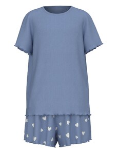 NAME IT Комплект пижама гълъбово синьо / бяло