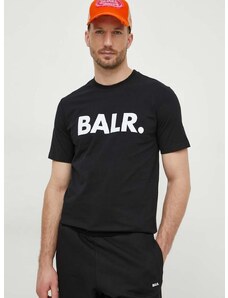 Памучна тениска BALR. в черно с принт B1112 1048
