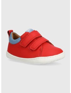 Детски половинки обувки от кожа Camper в червено