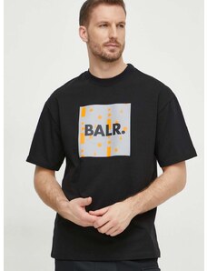 Памучна тениска BALR. в черно с принт B1112 1245