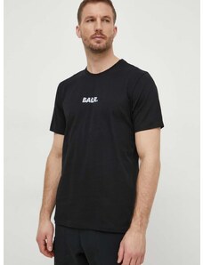 Памучна тениска BALR. Glitch в черно с принт B1112 1243
