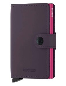 Кожен портфейл Secrid Miniwallet Matte Dark Purple-Fuchsia в лилаво