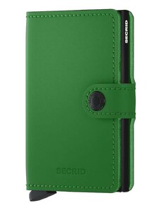 Кожен портфейл Secrid Miniwallet Matte Bright Green в зелено