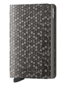 Кожен портфейл Secrid Slimwallet Hexagon Grey в сиво
