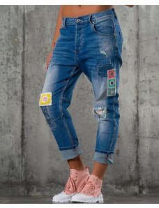 ExclusiveJeans Дънки Smiley Flower, Син Цвят