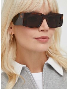 Слънчеви очила Saint Laurent в кафяво