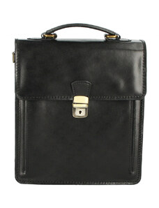 Чанта за унисекс Delis, Leo GT2650, естествена кожа, черна