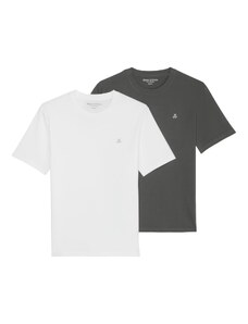 Marc O'Polo Тениска антрацитно черно / бяло