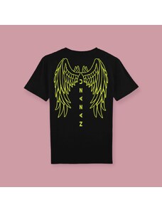 NAZAZU Дамска памучна тениска в цвят по избор с кръгло деколте Angel- неон - NZZ 5059