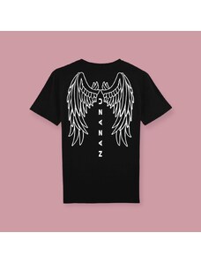 NAZAZU Дамска памучна тениска в цвят по избор с кръгло деколте Angel- бяла- NZZ 5060
