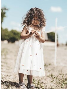 Детска памучна рокля That's mine Halia в бежово къса разкроена
