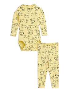 Комплект за бебета Mini Rodini Cathlethes в жълто 0