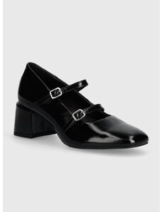Кожени обувки с дебел ток Vagabond Shoemakers ADISON в черно с дебел ток 5739-160-20