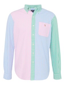 Polo Ralph Lauren Риза светлосиньо / зелено / бледорозово / бяло