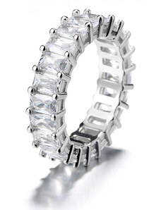 DELIS Сребърен пръстен, JW881, дизайн на сватбена халка, с родиево покритие