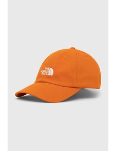 Шапка с козирка The North Face Norm Hat в оранжево с апликация NF0A7WHOPCO1