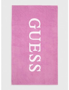 Памучна кърпа Guess в лилаво E4GZ04 SG00P